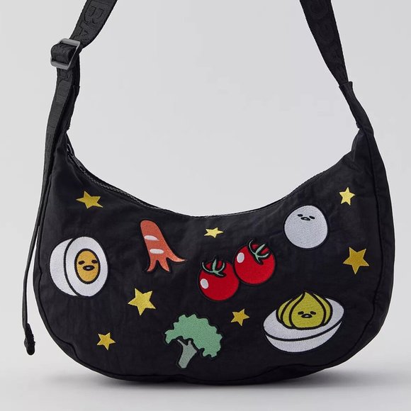 NWT Baggu Crescent Bag Medium - Embroidered Gudetama - Picture 7 of 8